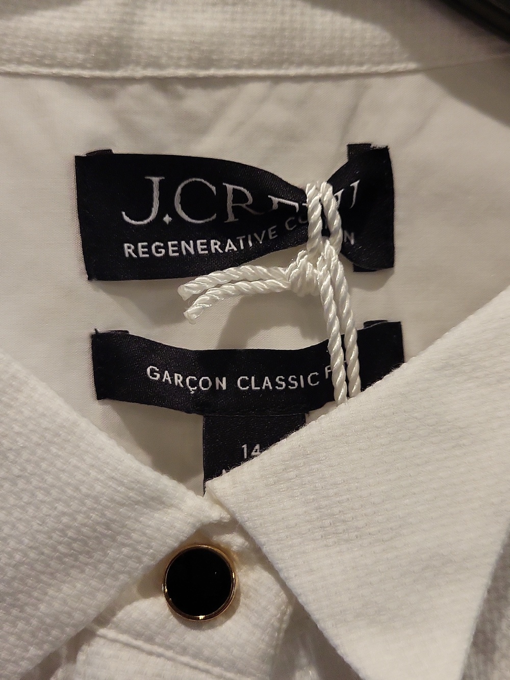 J. Crew White Garcon Shirt Sz 14.NWT - Picture 2 of 7